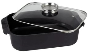 TORO 6,5 l-es fedeles sütőedény 34,5x10x24,5 cm fekete