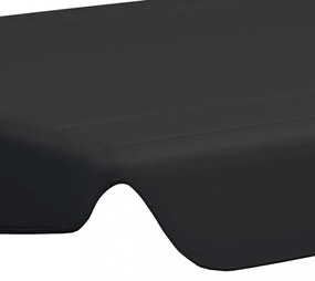 fekete csere ponyva kerti hintaágyhoz 188/168 x 145/110 cm