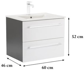 Vario Clam 60 alsó szekrény mosdóval
