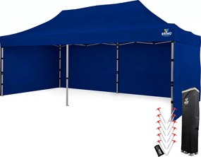 Alumínium esküvői sátor 3x6 m – elegáns és gyorsan felállítható - plusz 3 oldalfal - Kék