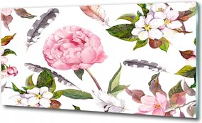 Fotó kép edzett üveg Virágos minta 100x70