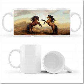fényképes bögre Két ló