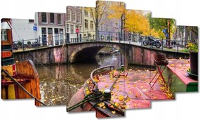 Vászonkép 140x80 Rózsaszín híd Amszterdam