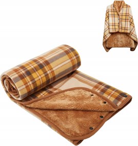 Sivenke Női Poncsó Fleece Takaró Hordozható Sál Ágytakaró Gombokkal