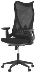 Scaun pivotant de birou negru cu design unic. KA-S248