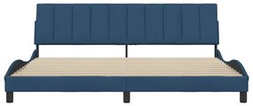 kék szövet ágykeret matrac nélkül Hanko 200 x 200 cm