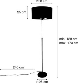 Állólámpa állítható arany, világosbarna árnyékolóval 50 cm - Parte