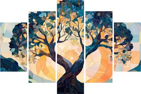 Kép – Mozaik – nap és fa II. (150x105 cm)