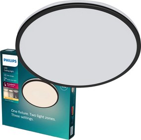 Mennyezeti lámpa Led Plafon 18W 1800lm 2700K SceneSwitch Fekete Philips