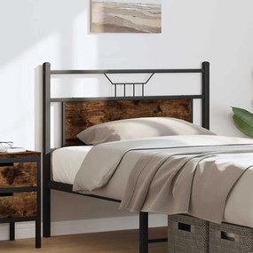 füstös tölgy színű szerelt fa és acél fejtámla 100 cm