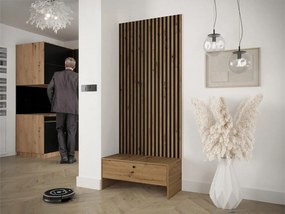 Előszoba Esmaldos VII (artisan tölgy + fekete) . 1104730