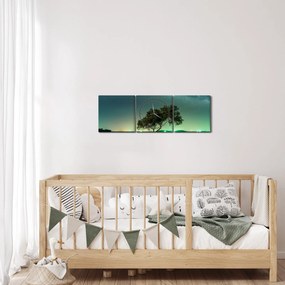 Az éjszakai égbolt képe (órával) (90x30 cm)