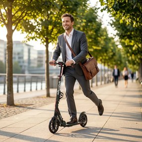 SPORTNOW City Roller, állítható magasságú és összecsukható, ABEC-7 golyóscsapágyakkal, fekete