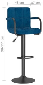 kék bársony bárszék