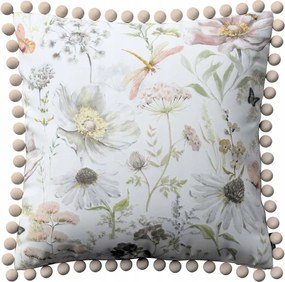 Párnahuzat 45x45 pasztell virágok fehér alapon