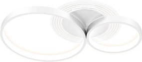 HOMCOM 40W LED Mennyezeti Lámpa Modern LED Mennyezeti Fény 3000K/4000K/6500K Hálószobába, Nappaliba, Konyhába, Étkezőbe Fehér | Aosom