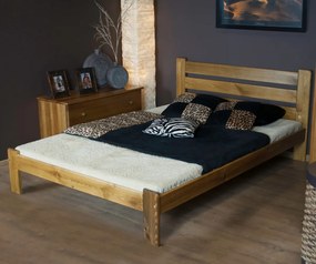 AMI nábytek Fenyőfa ágy Eliza 140x200 cm, tölgy színben