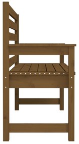 mézbarna tömör fenyőfa kerti pad 109 x 48 x 91,5 cm