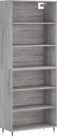 vidaXL szürke sonoma szerelt fa magasszekrény 69,5x32,5x180 cm