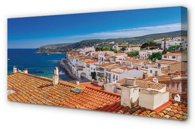 Canvas képek Spanyolország Város hegyek tenger 125x50 cm