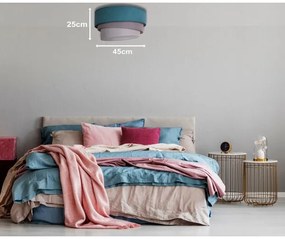 Duolla - Mennyezeti lámpa TRIO 1xE27/15W/230V á. 45 cm türkiz/szürke/fehér