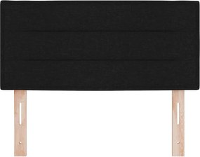 vidaXL LED ágytámla LED -es lámpákkal Fekete 80 cm Poliészter