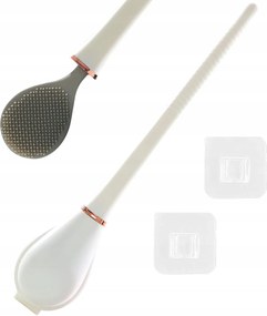 Wc kefe Szilikon WC-kefe Állvánnyal Fali tartóval Fehér