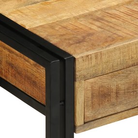 Konzolasztal 90x33x75 cm Tömör durva mangófából