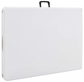 fehér HDPE összecsukható kerti asztal 180 x 72 x 72 cm
