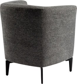 Design fotel, szürke/fekete, KAPY