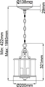 Hinkley HK-GENTRY-P-S-PN - GENTRY láncos csillár 3xE14/60W/230V, fényes króm