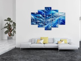 Kép – Halak a hullámokban (150x105 cm)