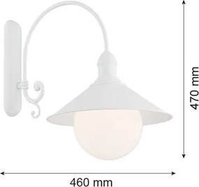 ARGON 3297 ERBA Klasszikus Kültéri Fali Lámpa Fehér E27 IP44