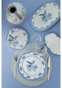 26 részes étkészlet fehér/kék/porcelán