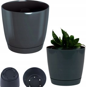 Virágtartó alacsony kerek fényes 21cm virágtartó állvány