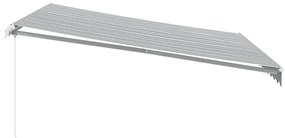 antracitszürke-fehér kézzel kihúzható napellenző 400 x 350 cm
