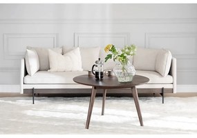 Natúr színű kerek dohányzóasztal tölgyfa dekorral 90x90 cm Yumi - Rowico