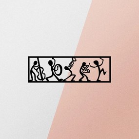 Musicians fém fali dekoráció, 60×19 cm