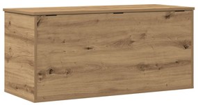 Tároló Doboza Fedéllel Kézműves Tölgy 100x42x46 cm Mérnöki Fa