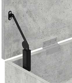 betonszürke szerelt fa cipőpolc 102x30,5x45 cm