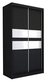 Finezja Gardróbszekrény (150 cm) Fekete / Fehér