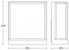 Steinel 085230 - LED Kültéri fali lámpa L40C LED/12,9W/230V IP54