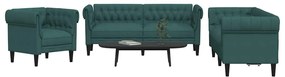 3 részes sötétzöld szövet ülőgarnitúra