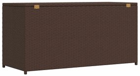 barna polyrattan kerti tárolóláda 120 x 50 x 60 cm