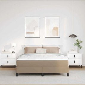 Ágy matracmal Cappuccino 140 x 190 cm Műbőr