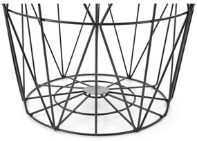 Kávésasztal HARISSA 41x42 cm fekete/fehér márvány dekoráció