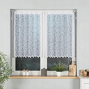 Konyhai függöny jacquard fehér 105cm