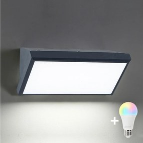 BRILAGI-LED RGBW kültéri fali lámpatest TRIANGLE 1xE27/12W/230V antracit IP65
