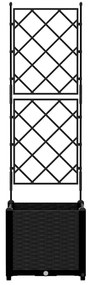 Kertész cserép rácsos változattal Fekete 40 x 40 x 143 cm PP