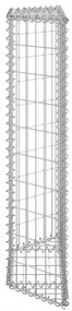 trapéz alakú horganyzott acél gabion magaságyás 80x20x100 cm